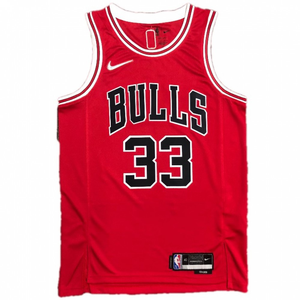 Men's Chicago Bulls Scottie Pippen #33 Red 2021 Swingman NBA Jersey - Icon Edition-Pro Kit Vault | Brand New 26/27 Sports Jerseys